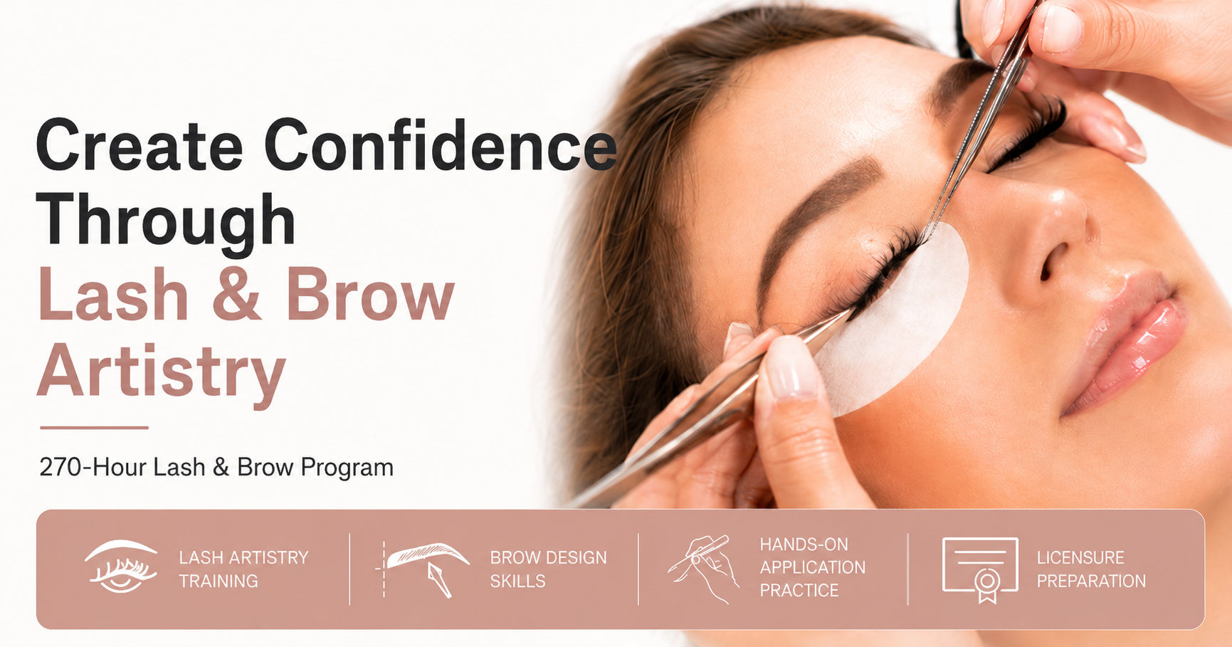 Lash and Brow Technology training at Renaissance Academie in Provo, Utah